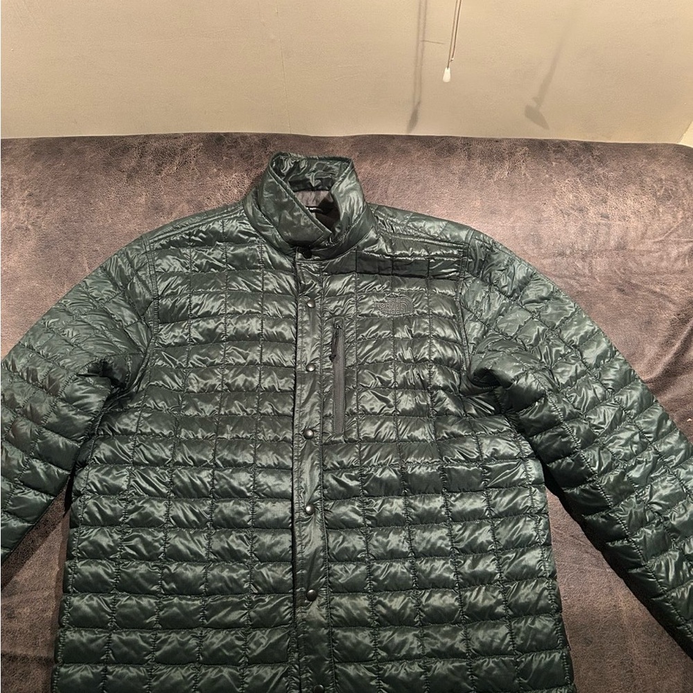 The North Face Men's Puffer Thermoball Button Jacket - Forest Green